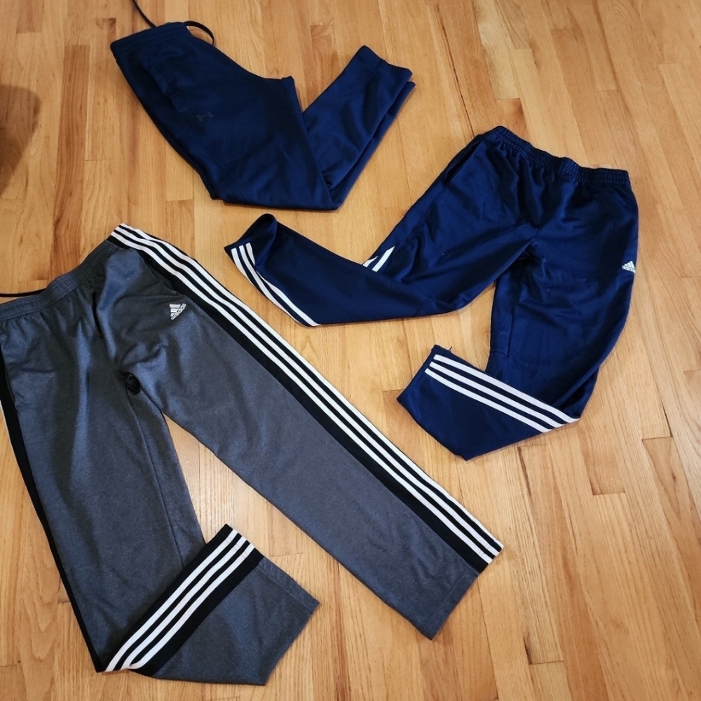 Adidas & Under Armour Athletic Track joggers pants medium lot